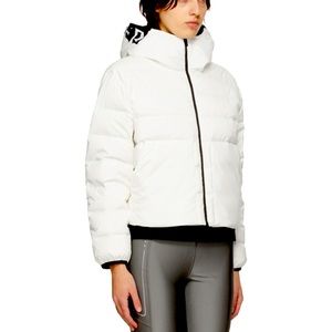MONCLER Anwar Logo Water Resistant Down Puffer Jacket White -Size 3 Brand New